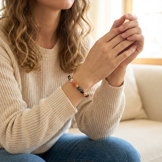 Vajra Himalayan Vein Agate Multigem Bracelet
