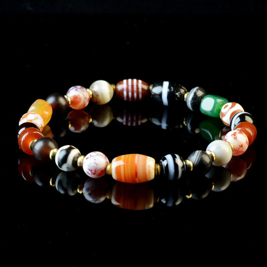 Vajra Himalayan Vein Agate Multigem Bracelet