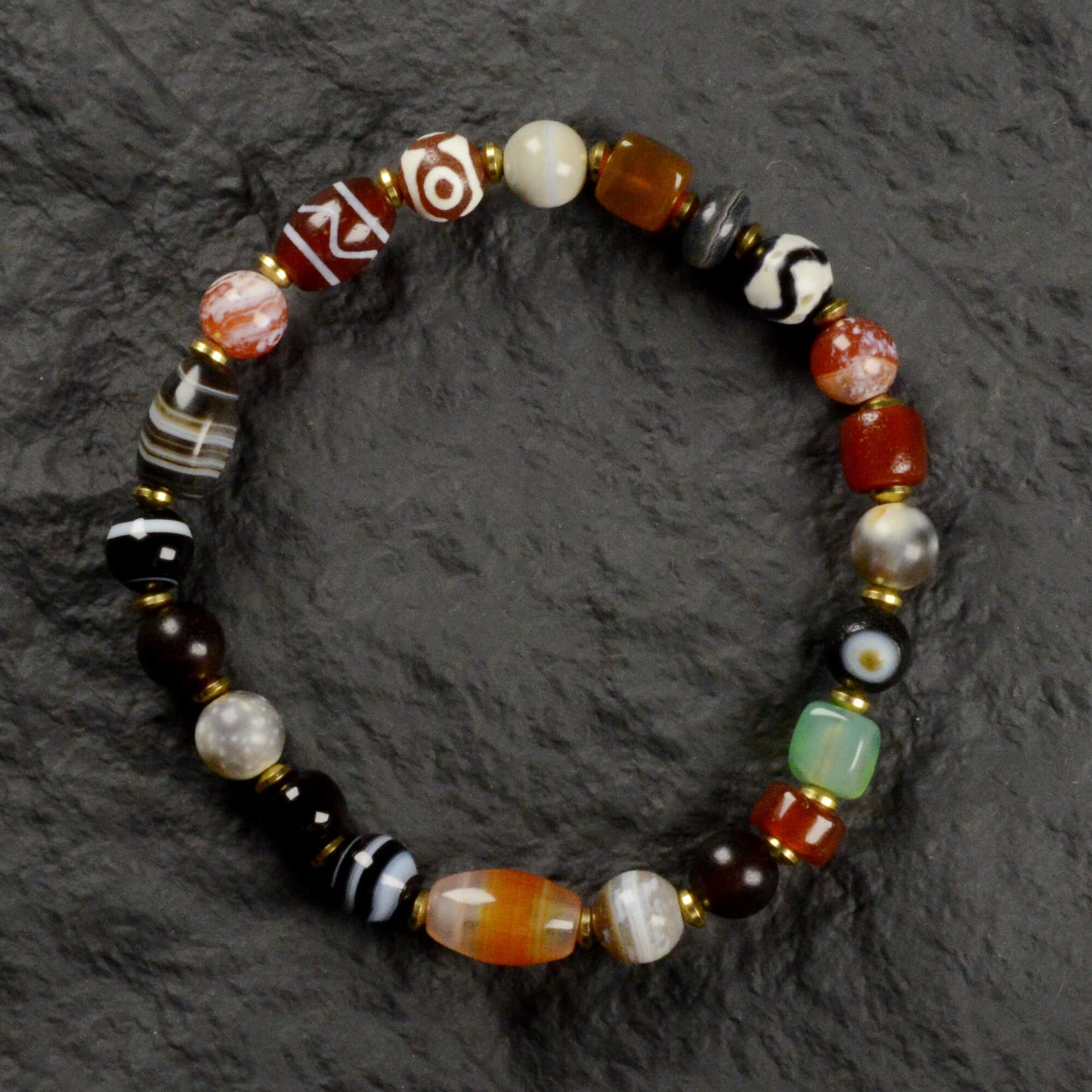 Vajra Himalayan Vein Agate Multigem Bracelet