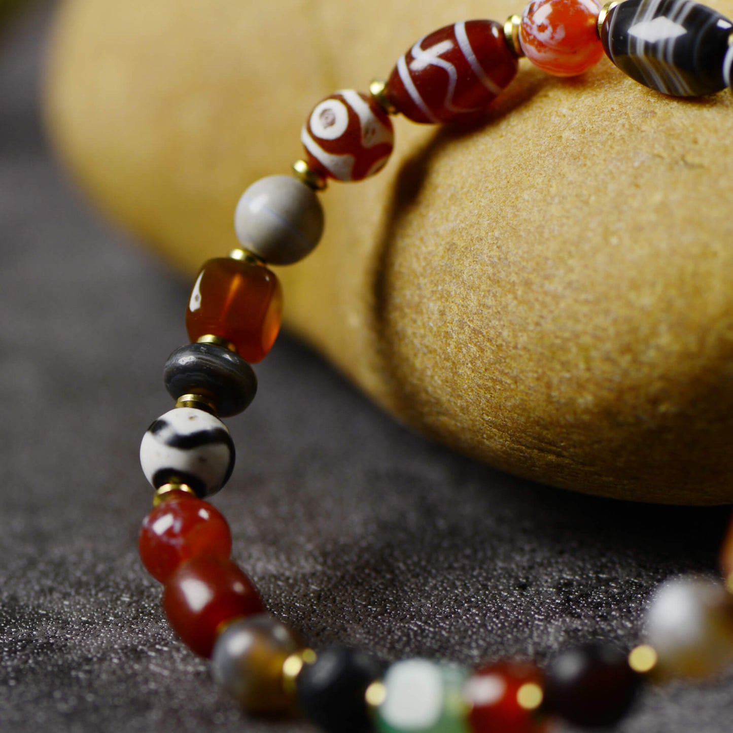 Vajra Himalayan Vein Agate Multigem Bracelet