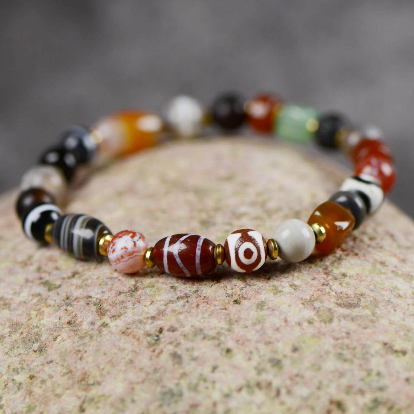 Vajra Himalayan Vein Agate Multigem Bracelet
