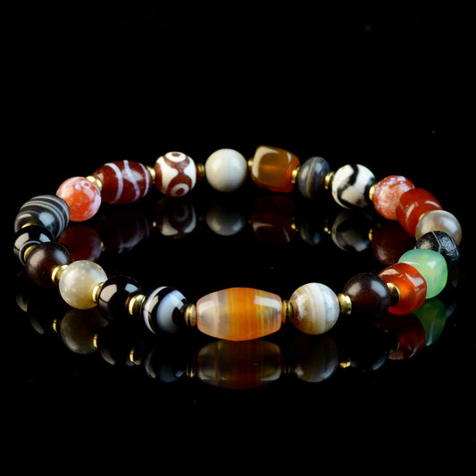 Vajra Himalayan Vein Agate Multigem Bracelet