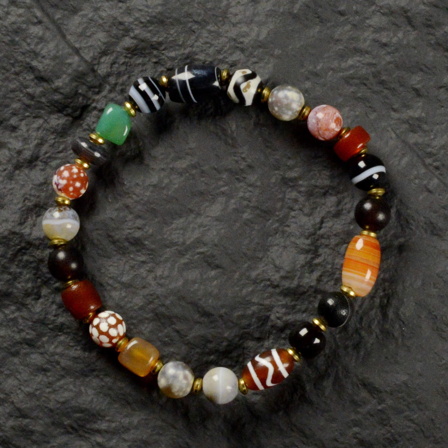 Vajra Himalayan Vein Agate Multigem Bracelet