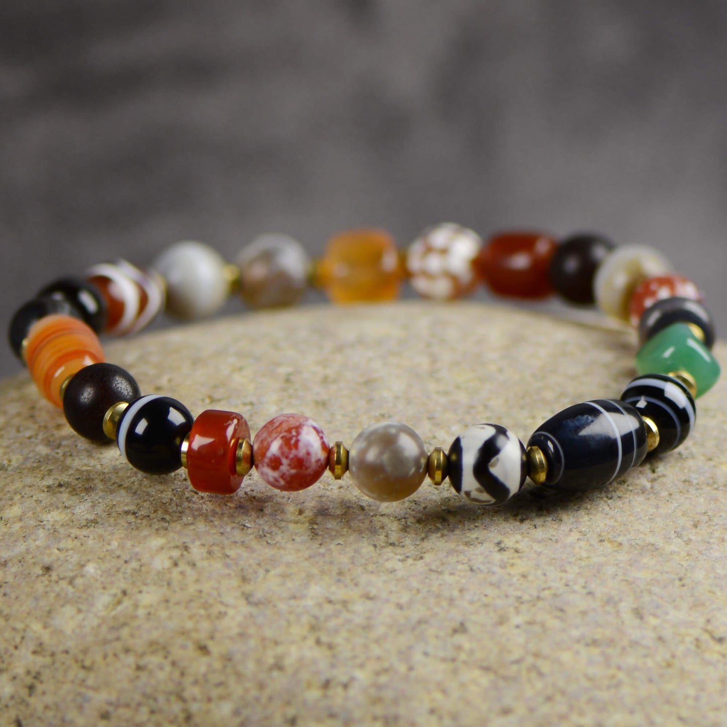 Vajra Himalayan Vein Agate Multigem Bracelet
