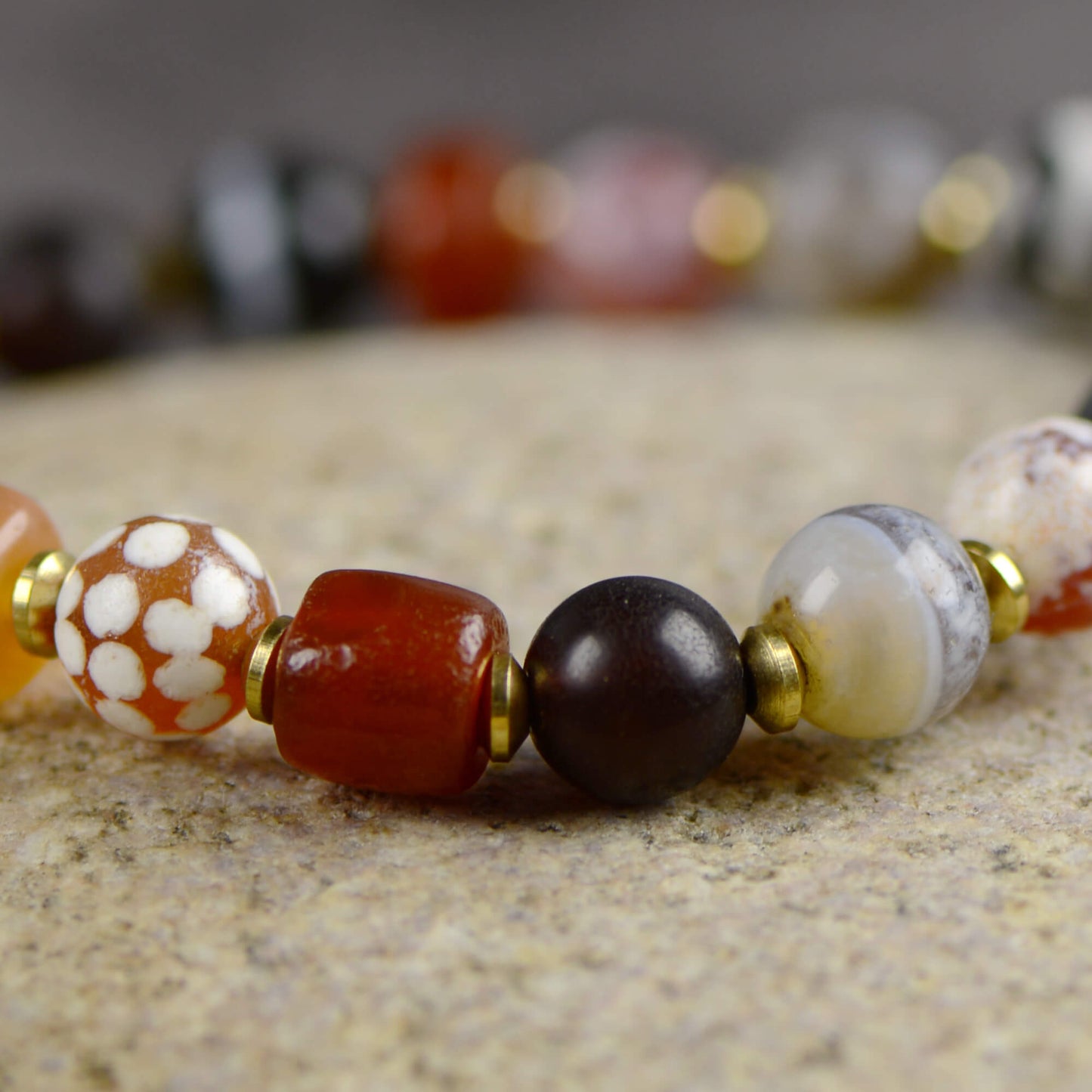 Vajra Himalayan Vein Agate Multigem Bracelet