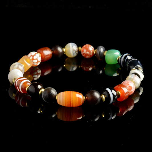 Vajra Himalayan Vein Agate Multigem Bracelet