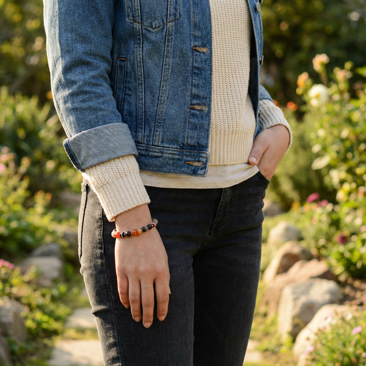 Vajra Himalayan Vein Agate Multigem Bracelet