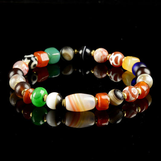 Vajra Himalayan Vein Agate Multigem Bracelet
