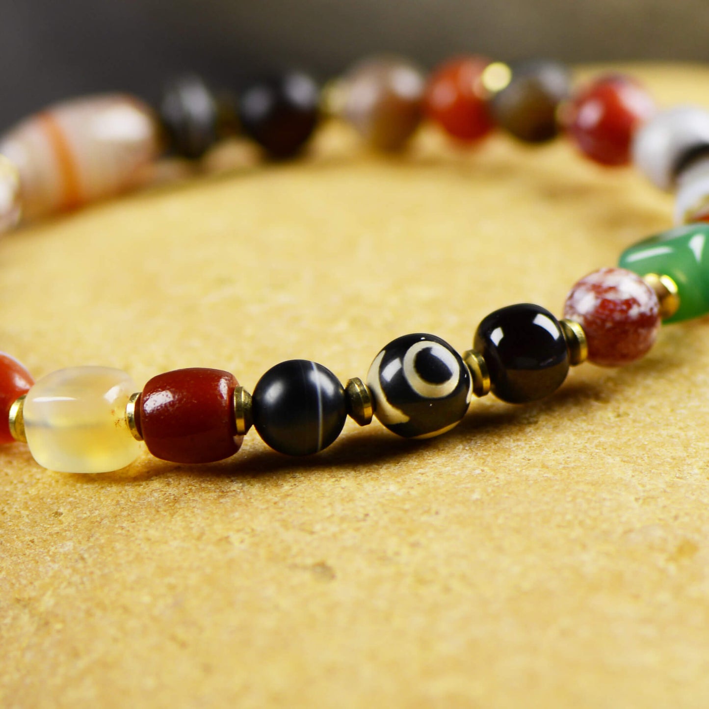 Vajra Himalayan Vein Agate Multigem Bracelet