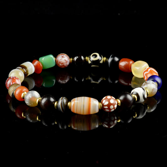 Vajra Himalayan Vein Agate Multigem Bracelet