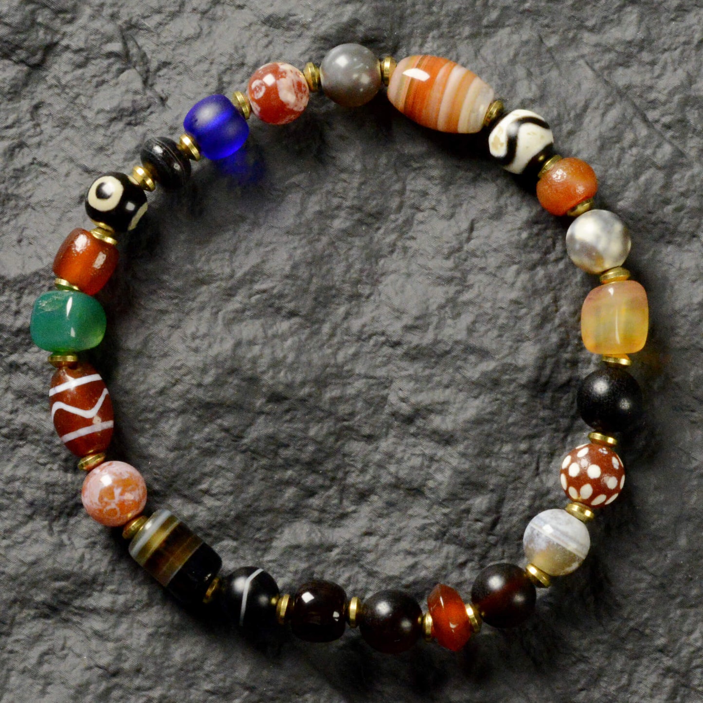 Vajra Himalayan Vein Agate Multigem Bracelet