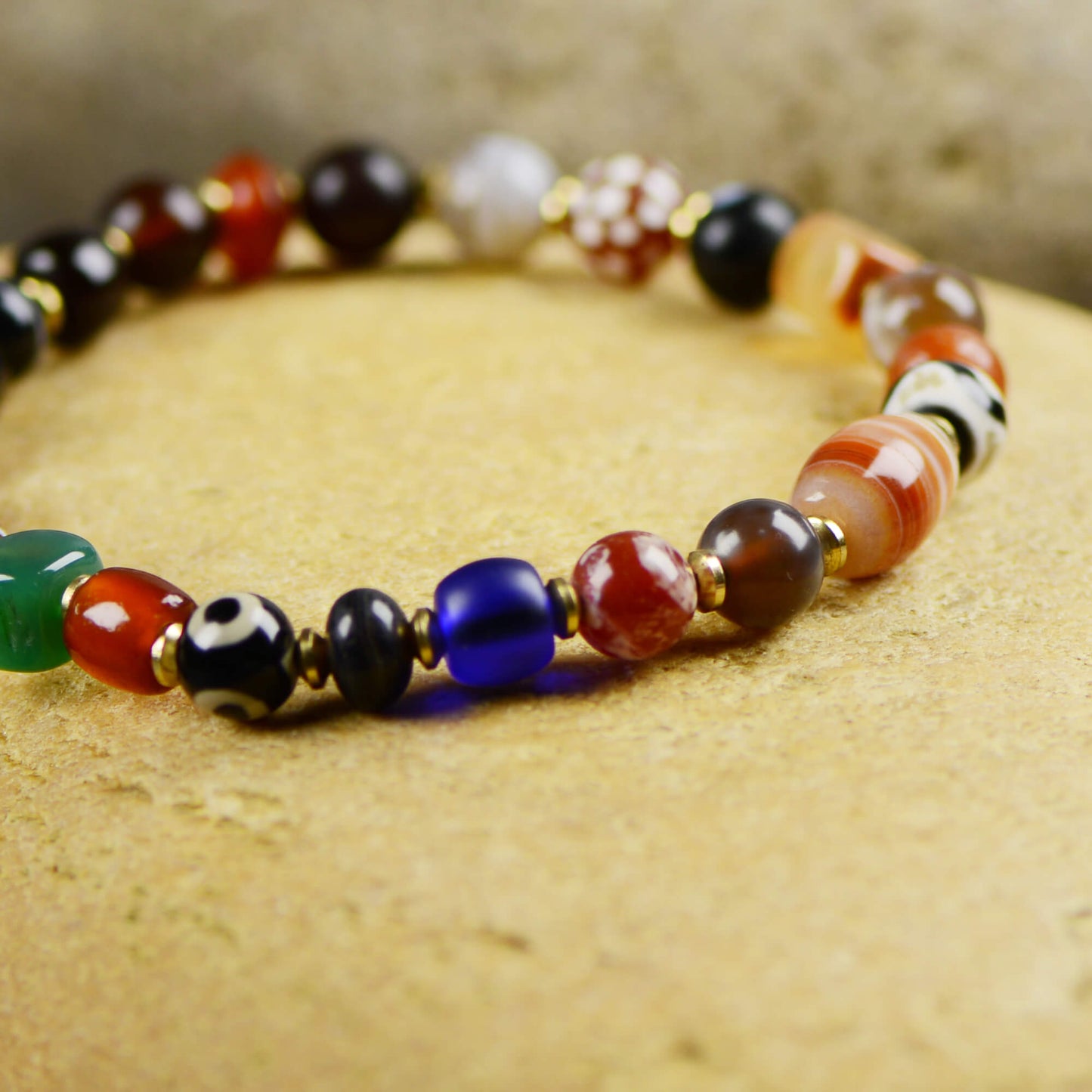 Vajra Himalayan Vein Agate Multigem Bracelet