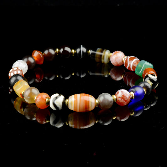 Vajra Himalayan Vein Agate Multigem Bracelet