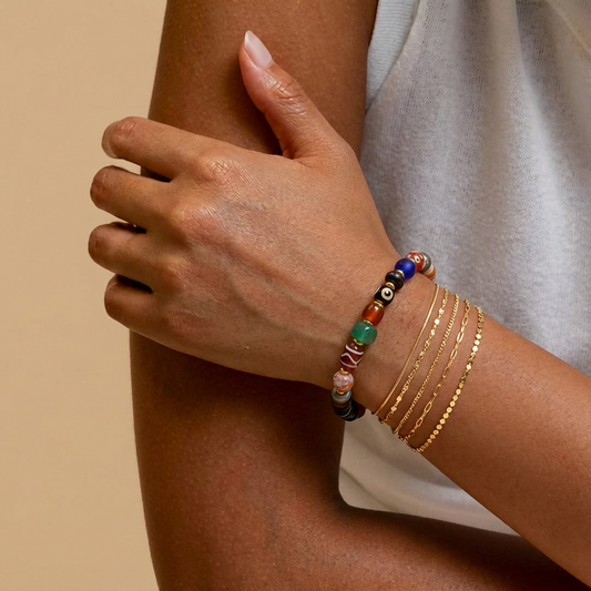 Vajra Himalayan Vein Agate Multigem Bracelet