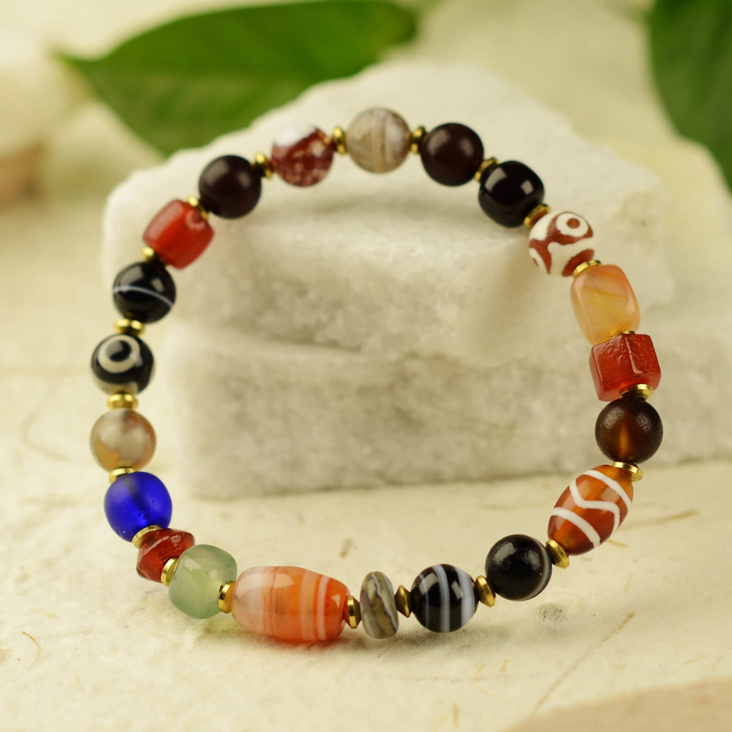 Vajra Himalayan Vein Agate Multigem Bracelet