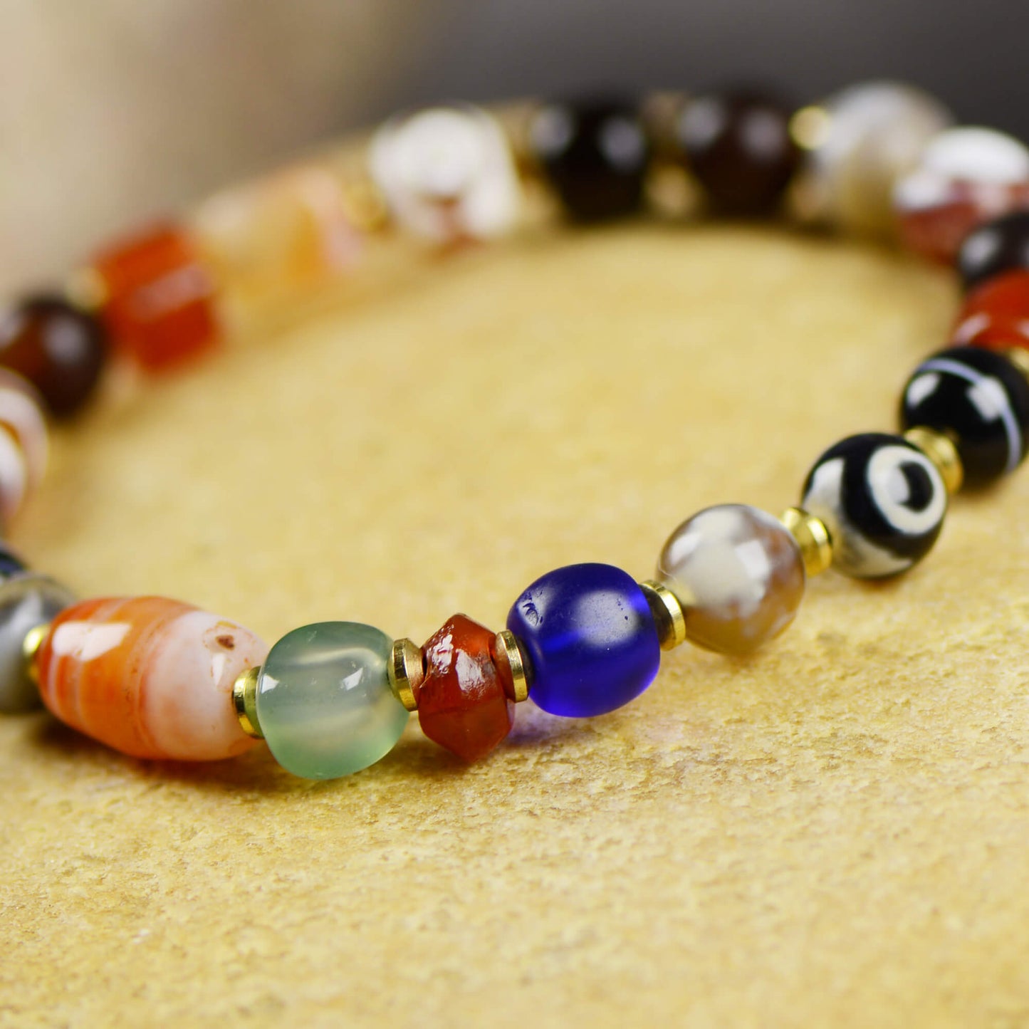Vajra Himalayan Vein Agate Multigem Bracelet