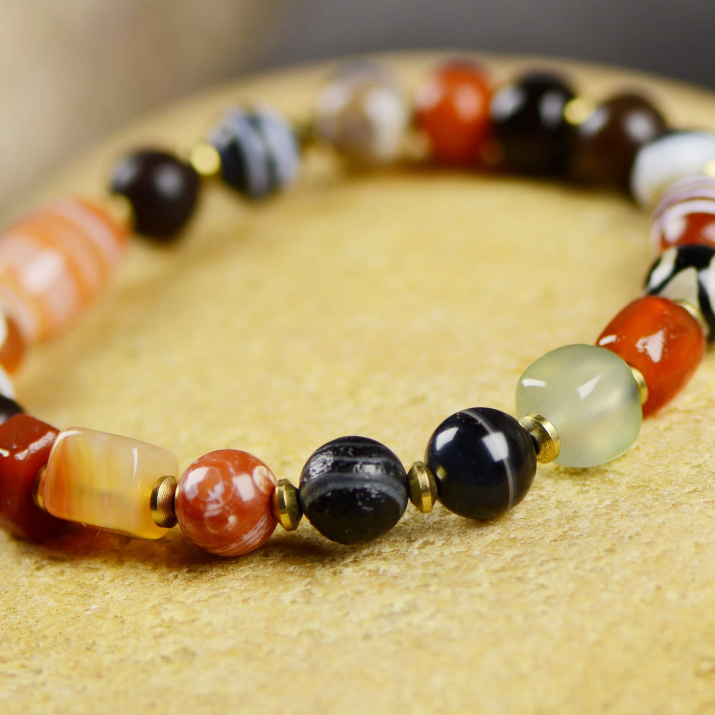 Vajra Himalayan Vein Agate Multigem Bracelet