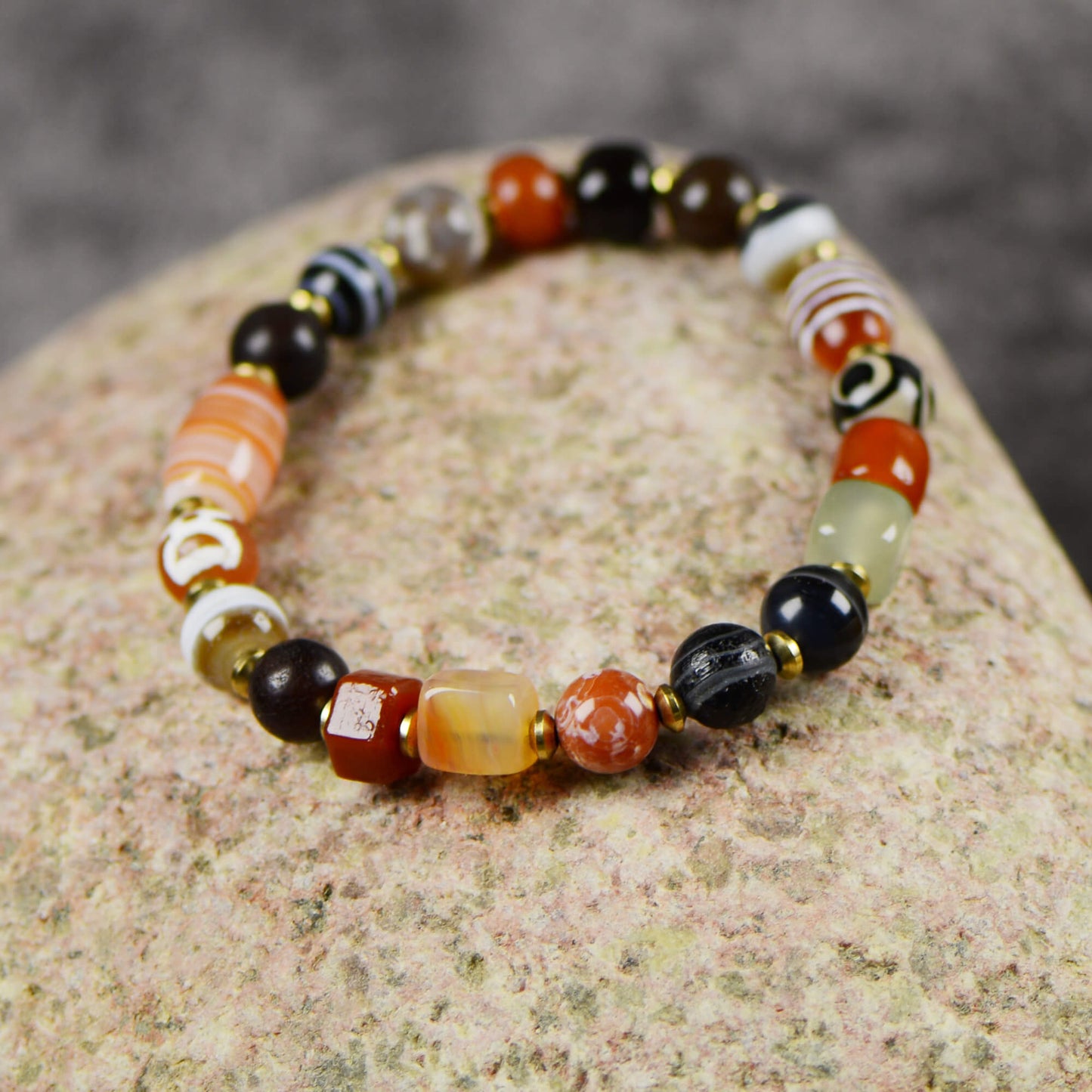 Vajra Himalayan Vein Agate Multigem Bracelet