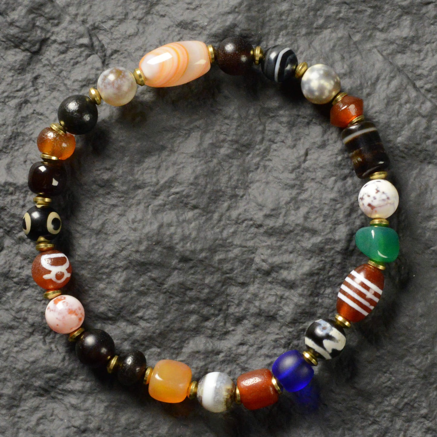 Vajra Himalayan Vein Agate Multigem Bracelet