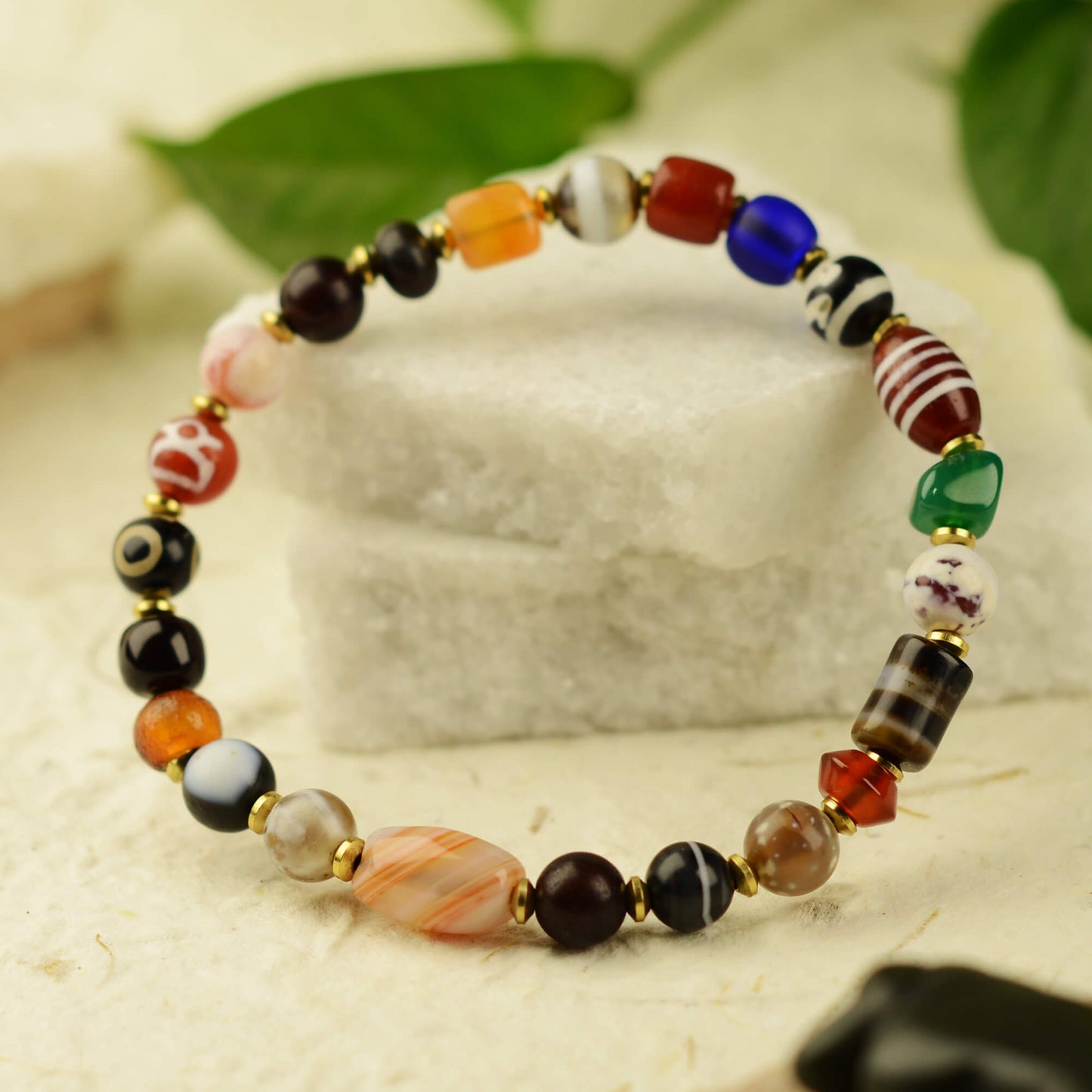 Vajra Himalayan Vein Agate Multigem Bracelet