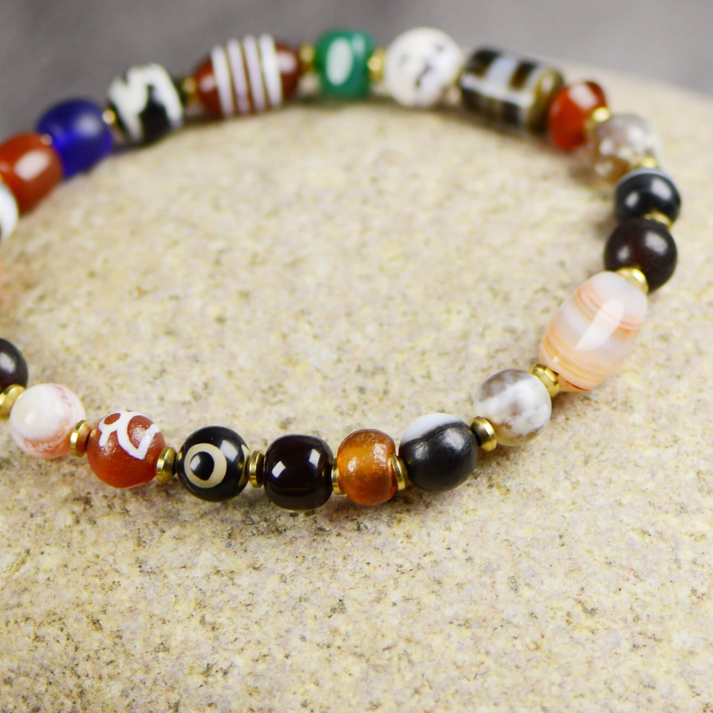Vajra Himalayan Vein Agate Multigem Bracelet