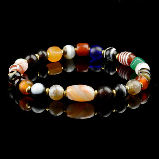 Vajra Himalayan Vein Agate Multigem Bracelet
