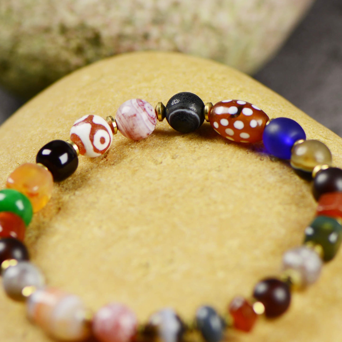 Vajra Himalayan Vein Agate Multigem Bracelet