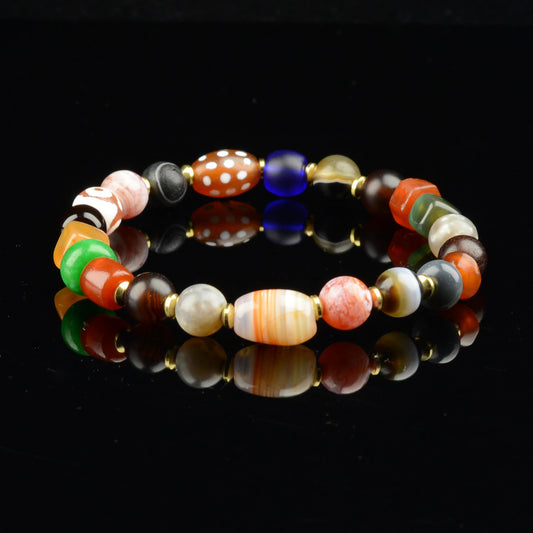 Vajra Himalayan Vein Agate Multigem Bracelet