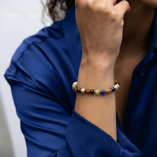 Vajra Himalayan Vein Agate Multigem Bracelet