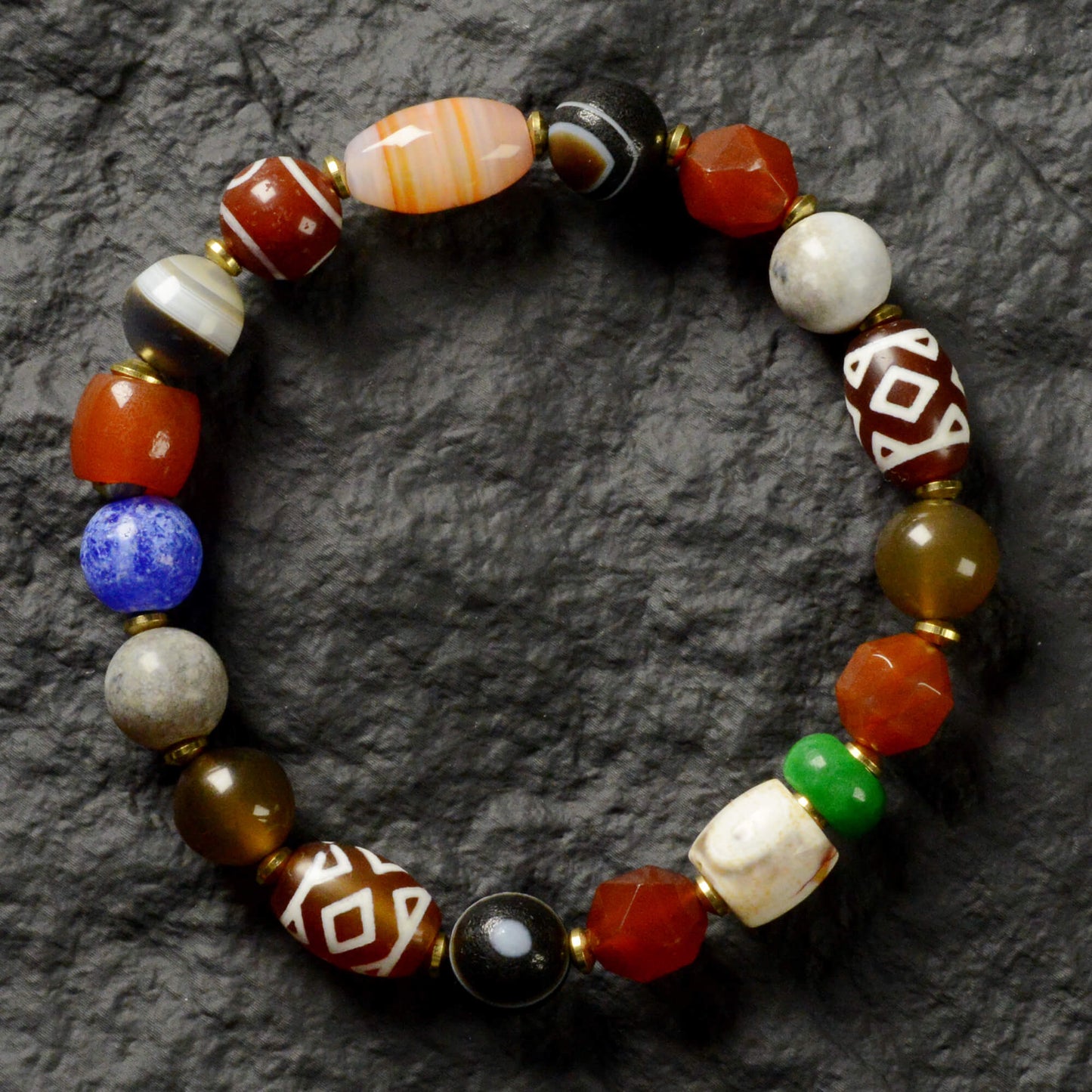 Vajra Himalayan Vein Agate Multigem Bracelet
