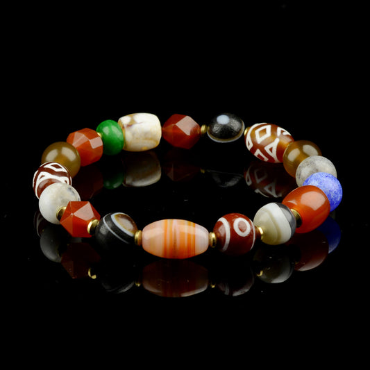 Vajra Himalayan Vein Agate Multigem Bracelet