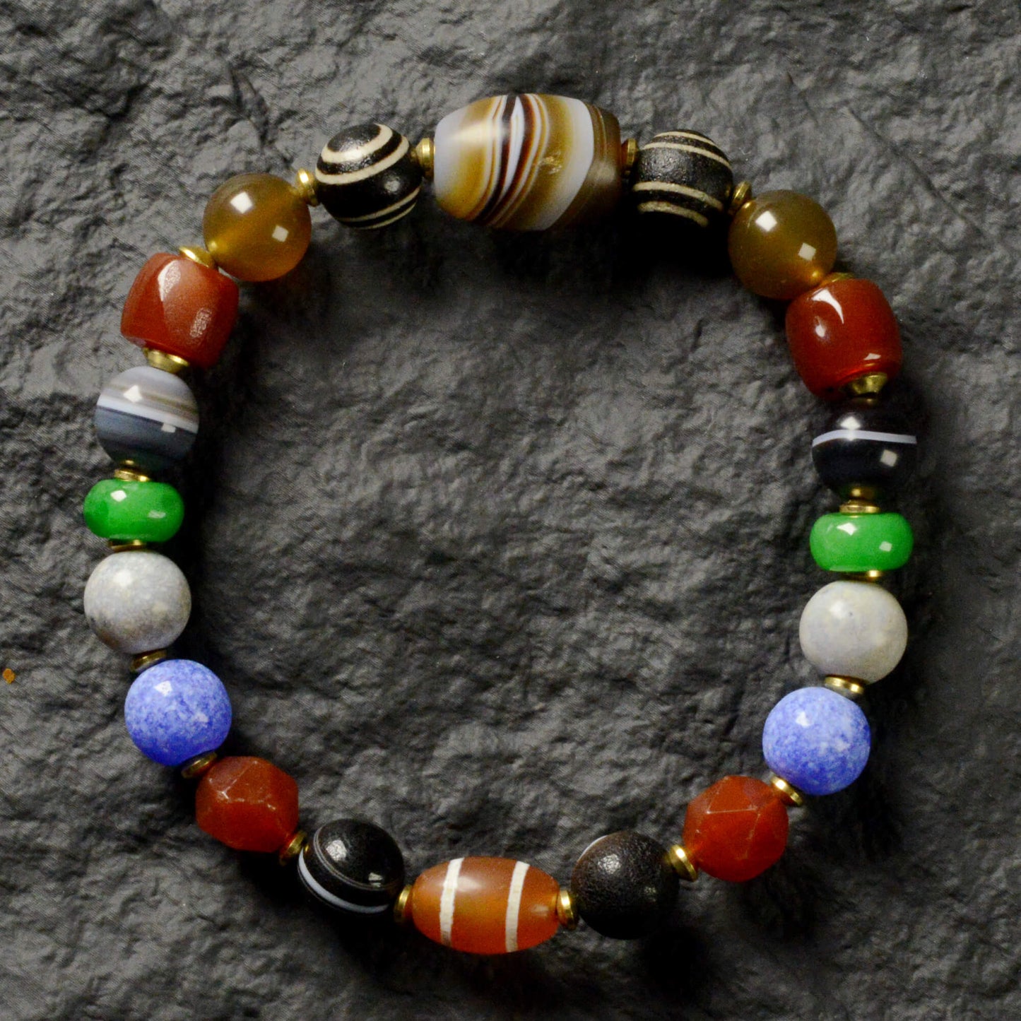 Vajra Himalayan Vein Agate Multigem Bracelet