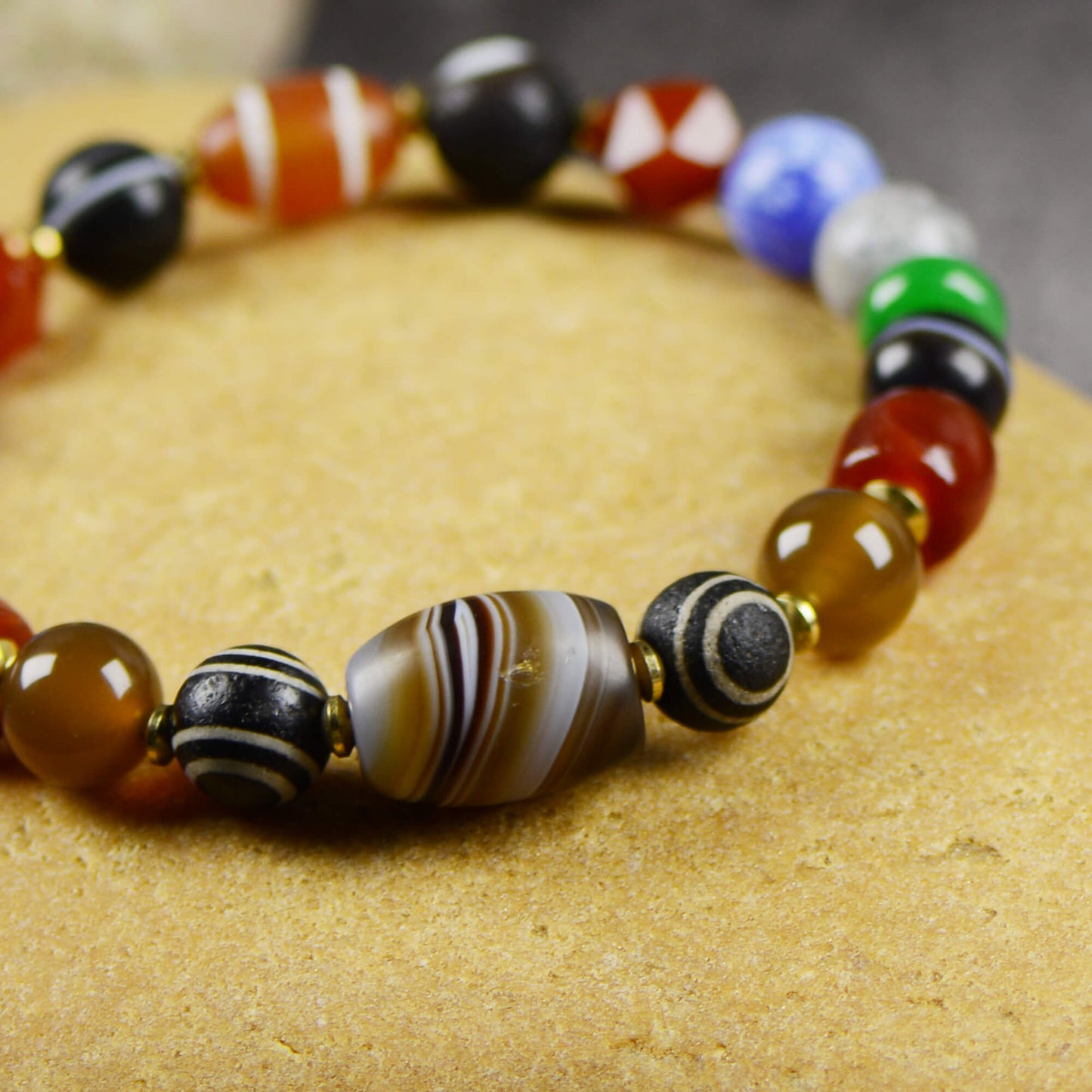 Vajra Himalayan Vein Agate Multigem Bracelet