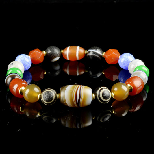 Vajra Himalayan Vein Agate Multigem Bracelet