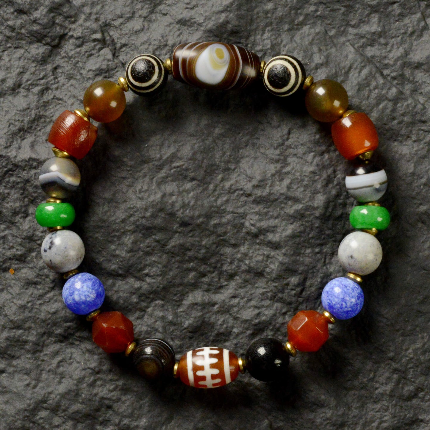 Vajra Himalayan Vein Agate Multigem Bracelet