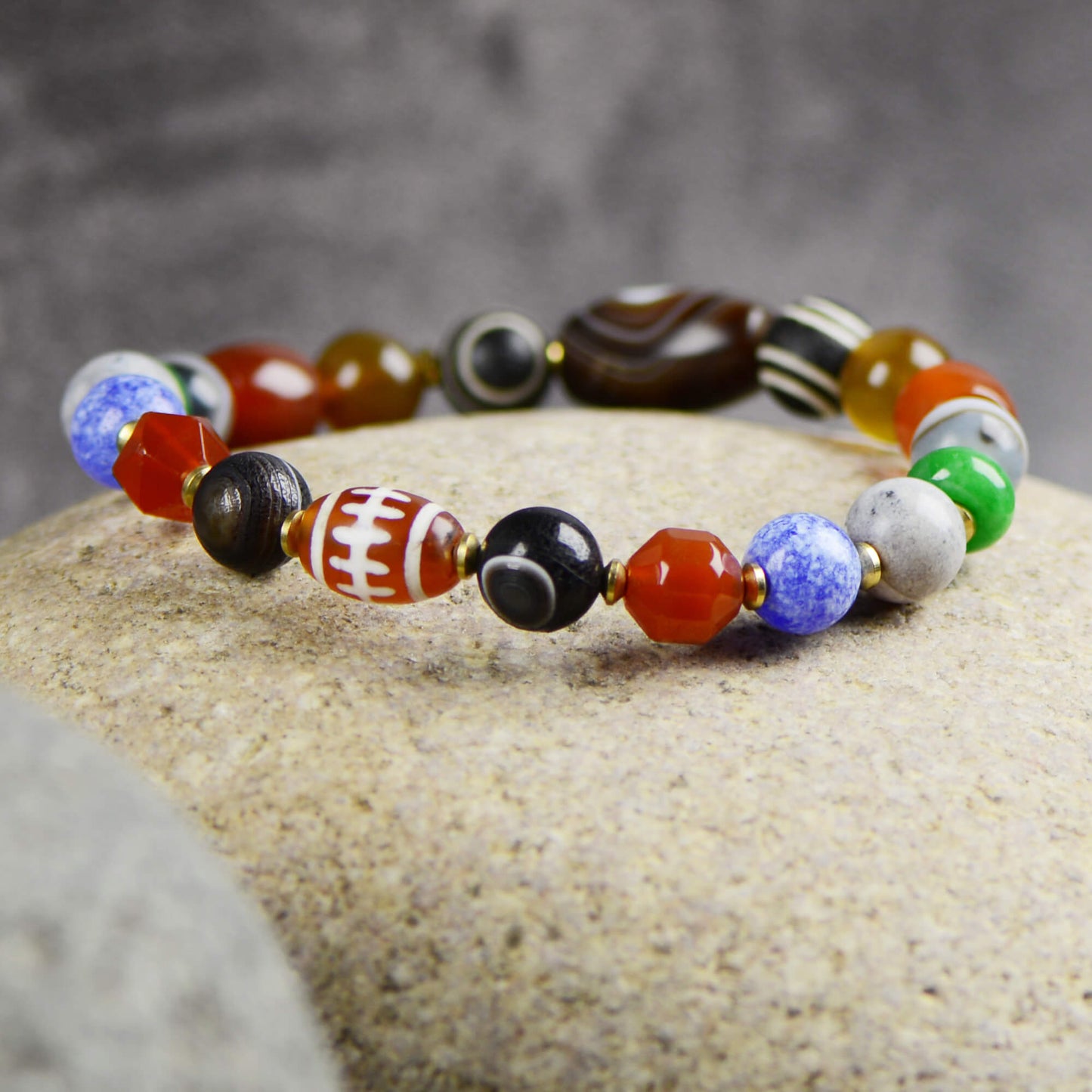 Vajra Himalayan Vein Agate Multigem Bracelet