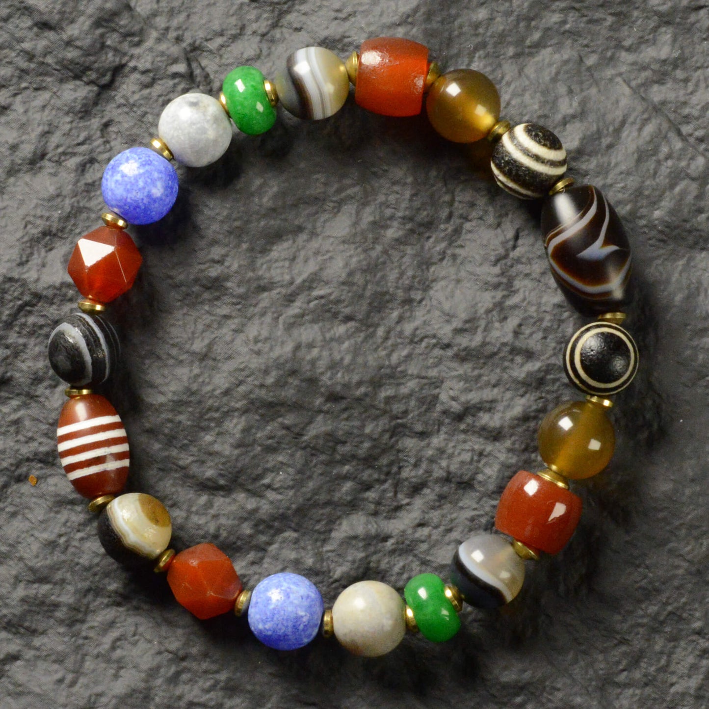 Vajra Himalayan Vein Agate Multigem Bracelet