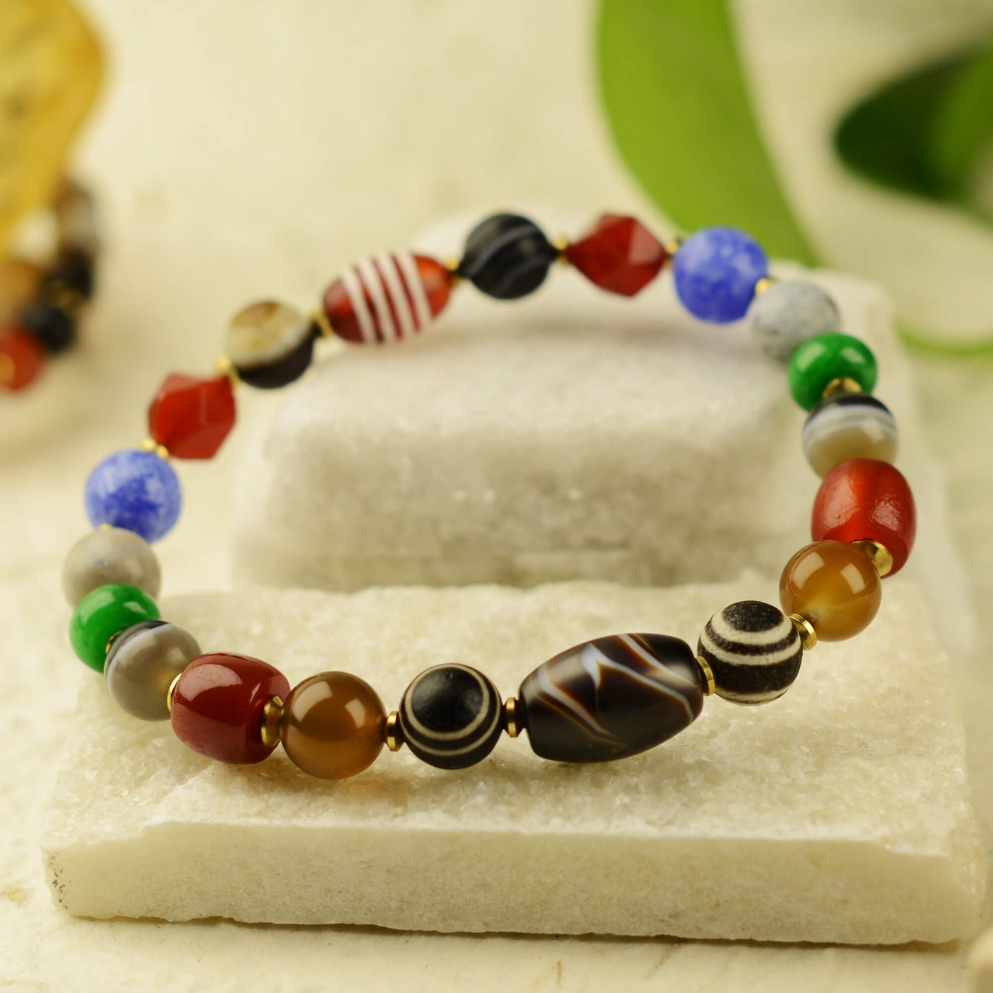 Vajra Himalayan Vein Agate Multigem Bracelet