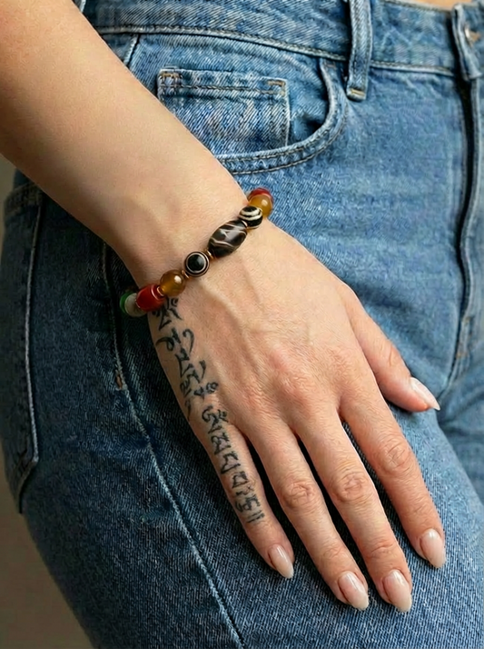 Vajra Himalayan Vein Agate Multigem Bracelet