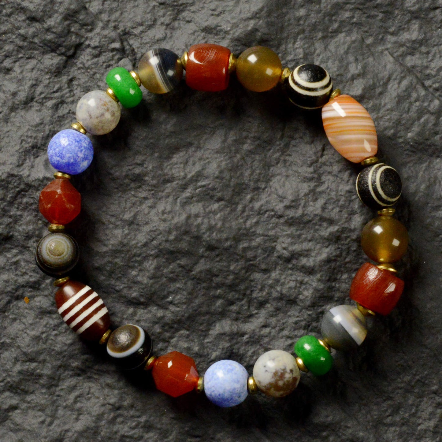 Vajra Himalayan Vein Agate Multigem Bracelet