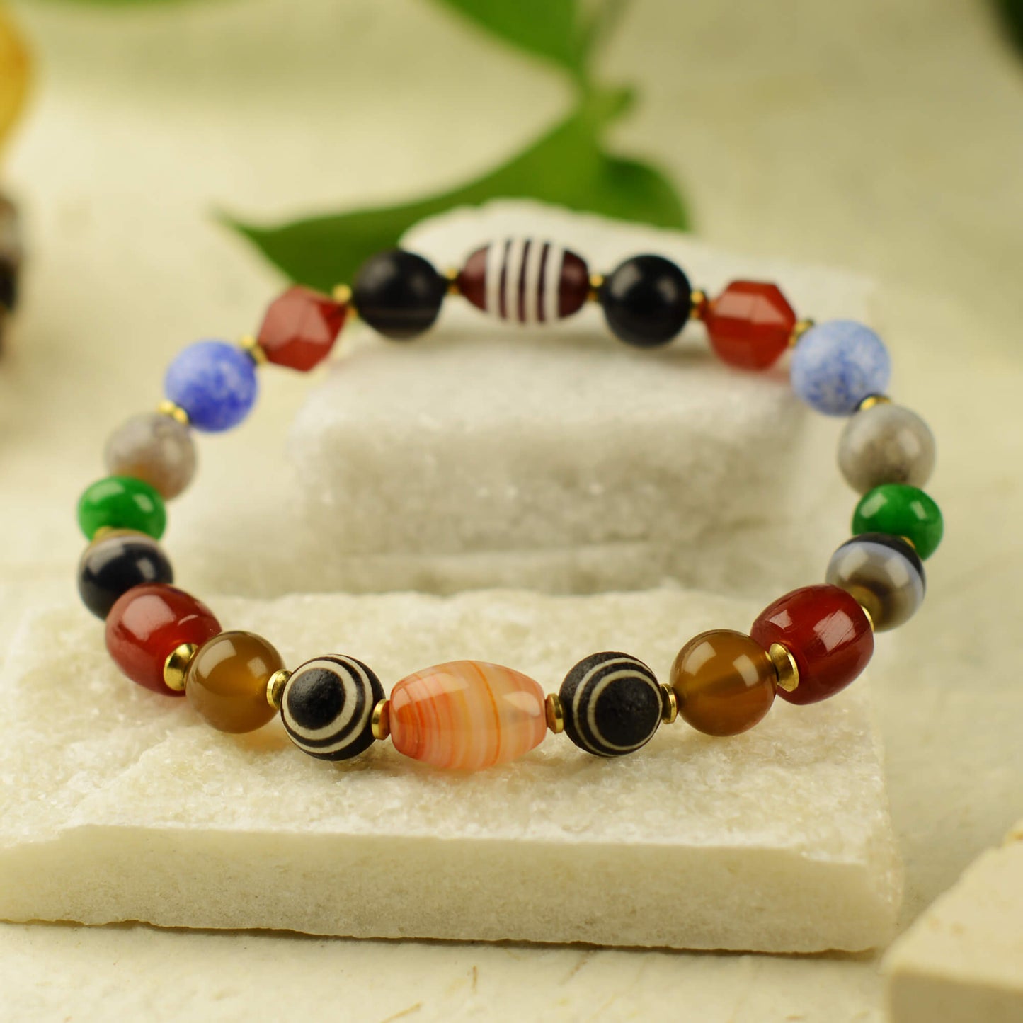 Vajra Himalayan Vein Agate Multigem Bracelet