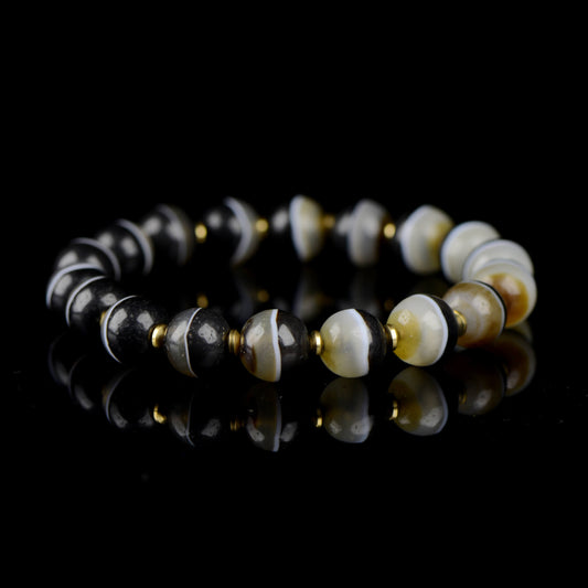Vajra Dual-Tone Bhaisajyaguru Bead Energy Bracelet