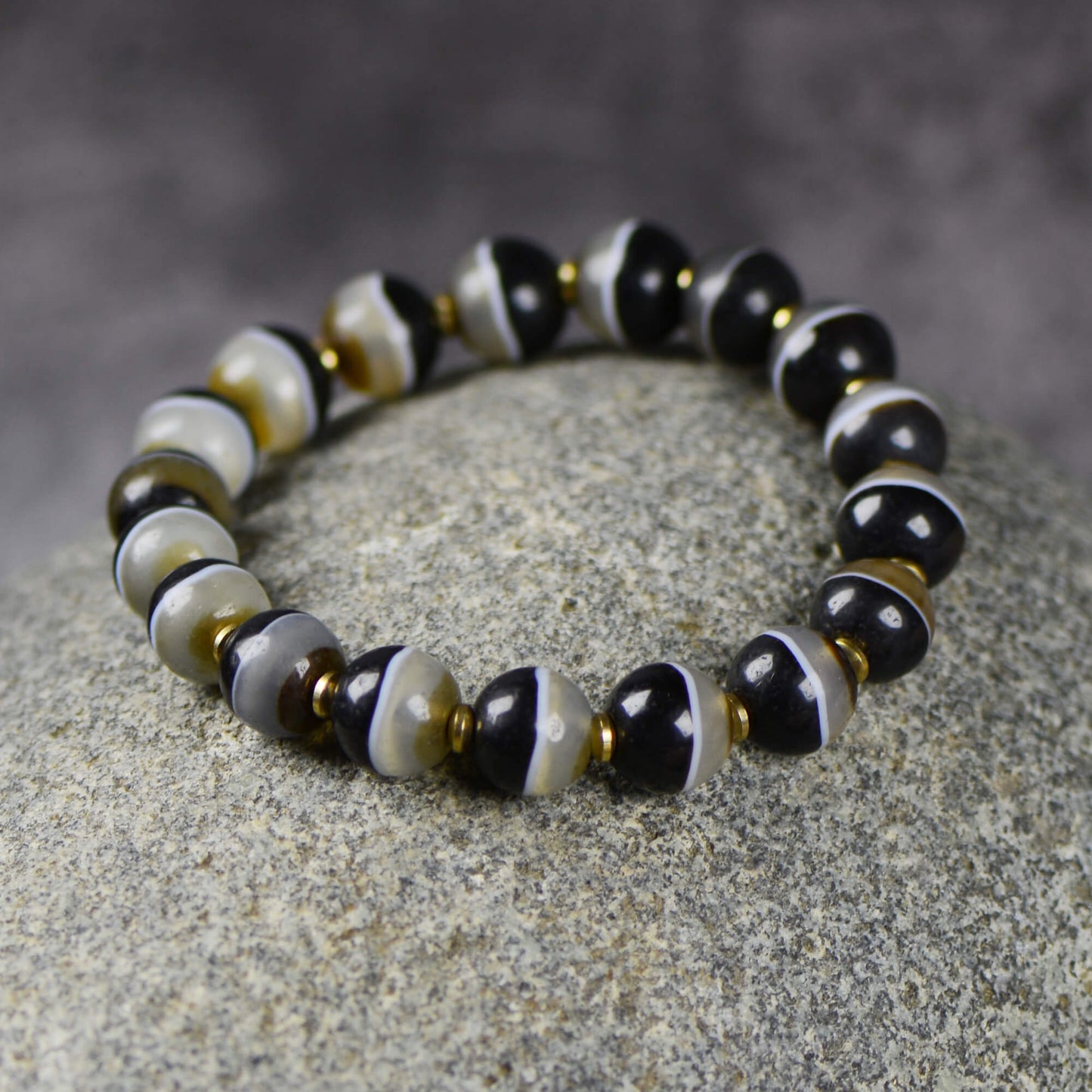 Vajra Dual-Tone Bhaisajyaguru Bead Energy Bracelet