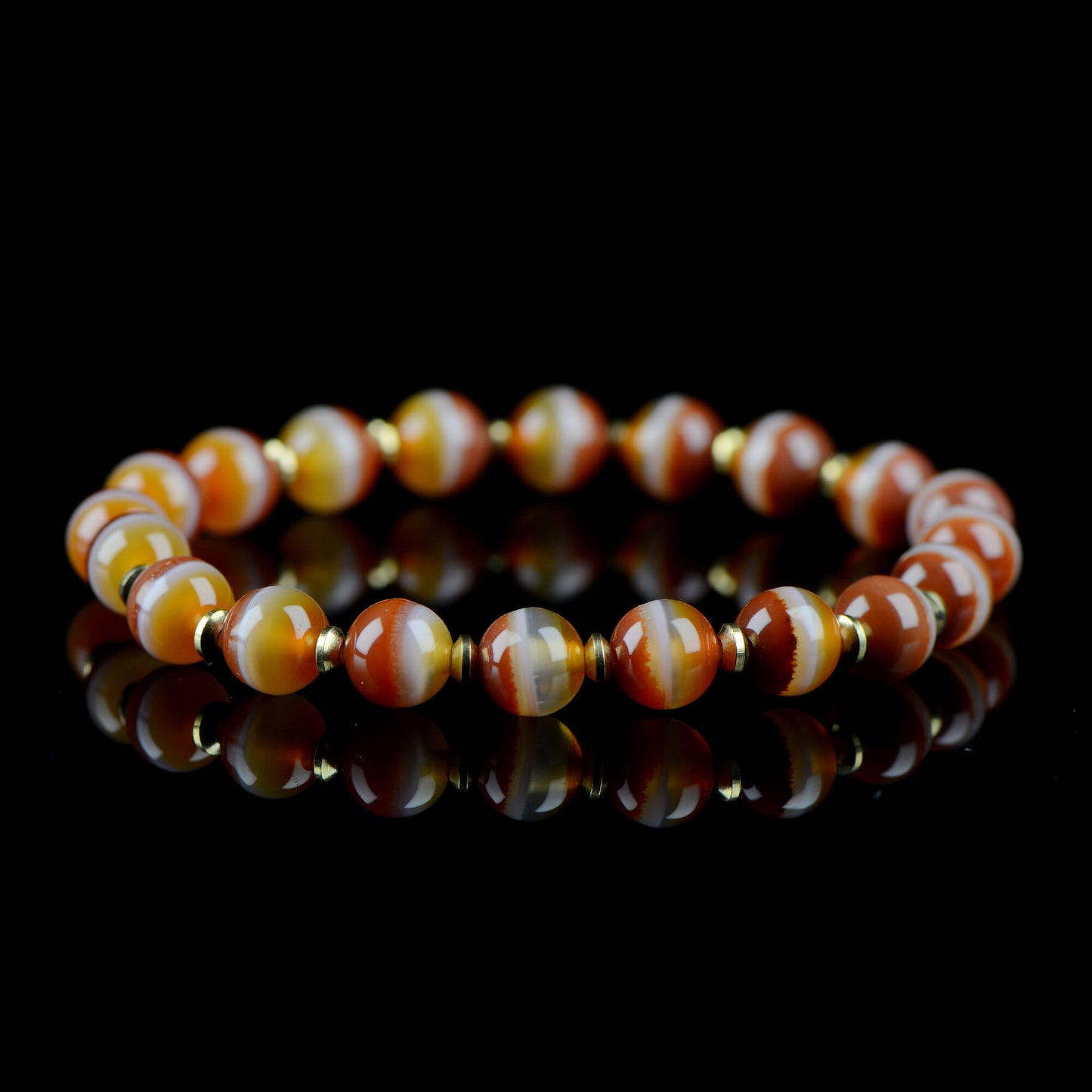 Vajra Crimson Flame Medicine Bead Energy Bracelet