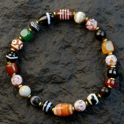 Vajra Himalayan Vein Agate Multigem Bracelet