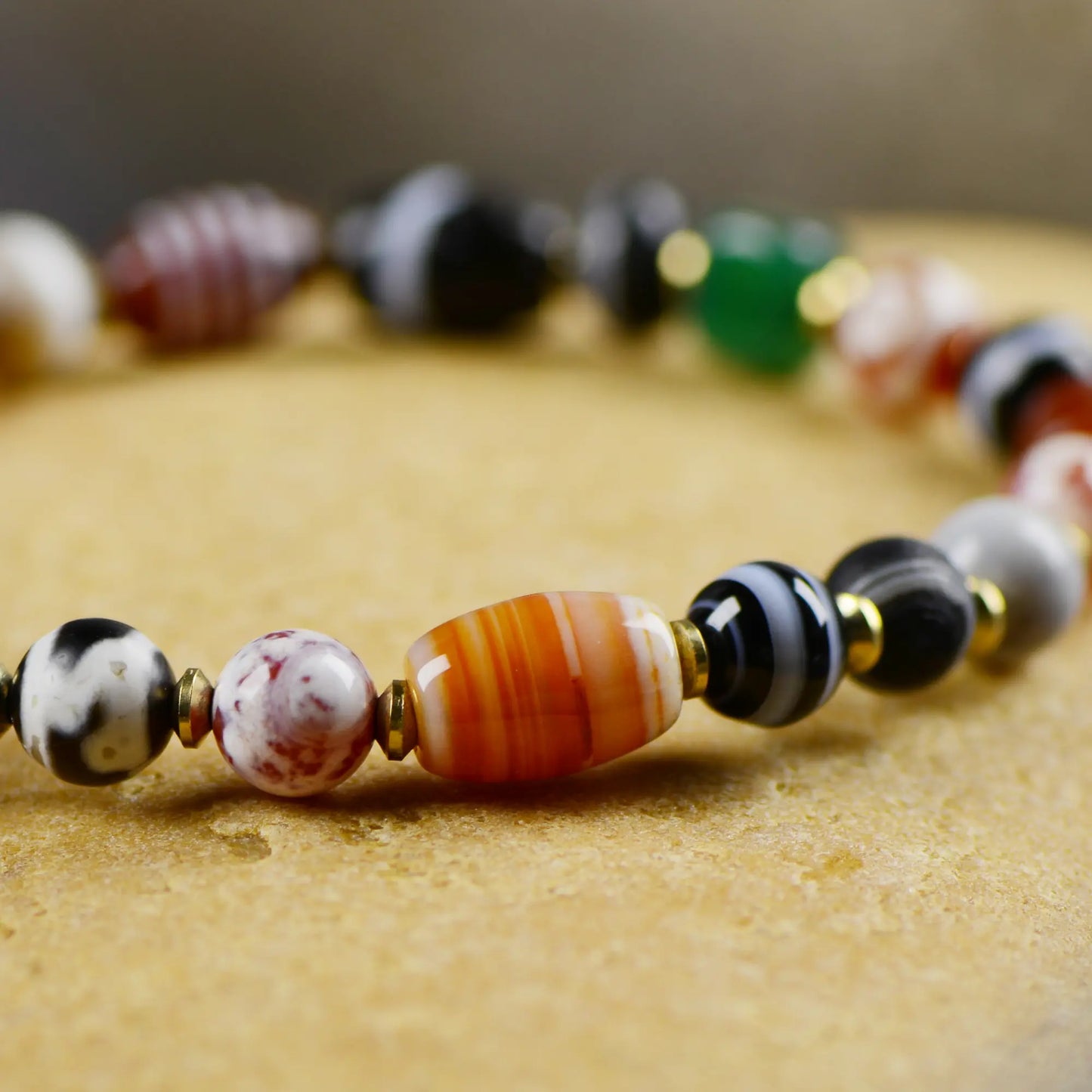 Vajra Himalayan Vein Agate Multigem Bracelet