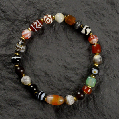 Vajra Himalayan Vein Agate Multigem Bracelet