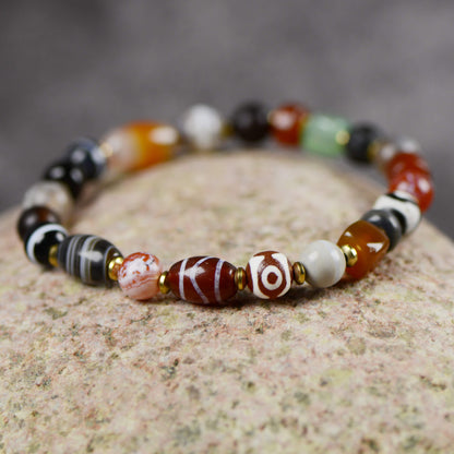 Vajra Himalayan Vein Agate Multigem Bracelet