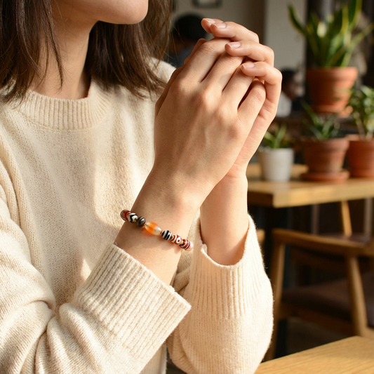 Vajra Himalayan Vein Agate Multigem Bracelet