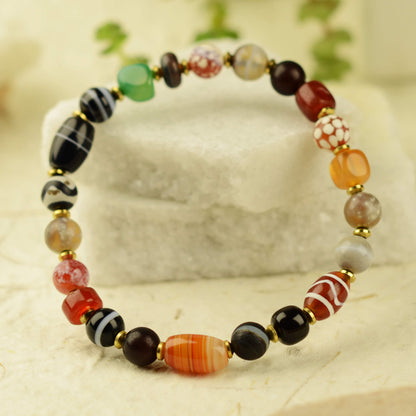 Vajra Himalayan Vein Agate Multigem Bracelet